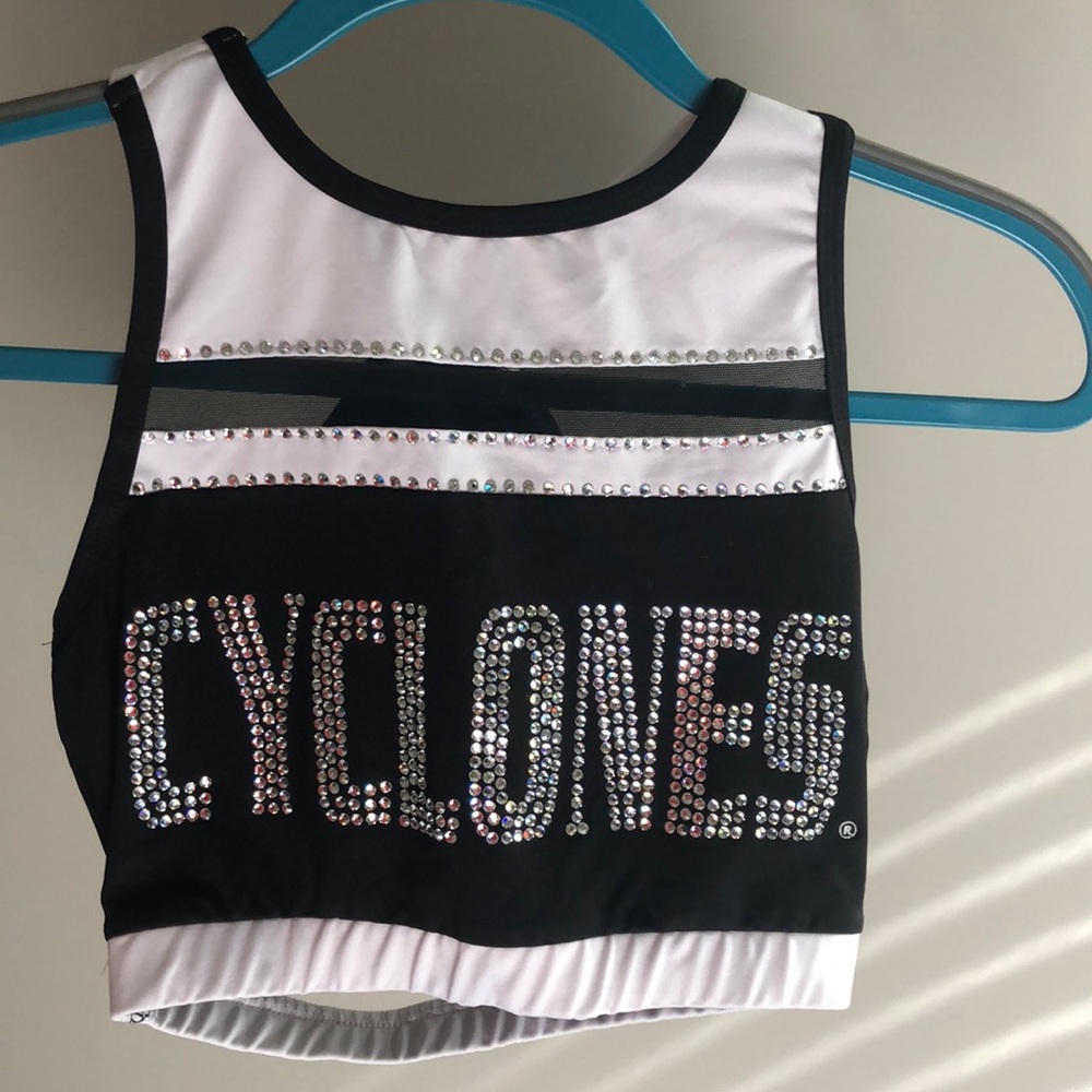 Cyclones Rhinestoned Sports Bra